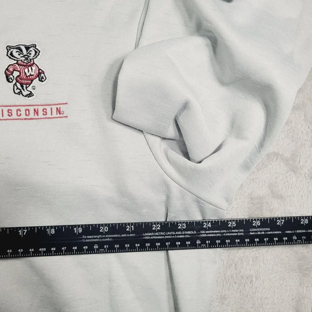 Wisconsin Badgers Sweatshirt Mens XL Gray NCAA Basketball Under Armour 1/4 Zip